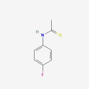 molecular formula C8H8FNS B13103881 N-(4-Fluorophenyl)ethanethioamide CAS No. 351-84-8