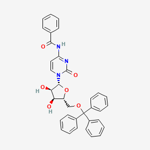 molecular formula C35H31N3O6 B13103893 N-Benzoyl-5'-O-(triphenylmethyl)-Cytidine 