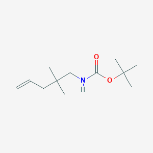 molecular formula C12H23NO2 B13103895 Tert-butyl (2,2-dimethylpent-4-EN-1-YL)carbamate CAS No. 886576-64-3
