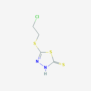 molecular formula C4H5ClN2S3 B131039 5-[(2-Chloroethyl)thio]-1,3,4-thiadiazole-2-thiol CAS No. 142826-71-9
