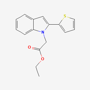 molecular formula C16H15NO2S B1310390 Ethyl [2-(2-thienyl)-1H-indol-1-yl]acetate CAS No. 913527-26-1