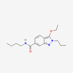 molecular formula C17H25N3O2 B13103916 N-Butyl-3-ethoxy-2-propyl-2H-indazole-6-carboxamide CAS No. 919108-11-5