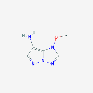 molecular formula C5H7N5O B13103932 1-methoxy-1H-pyrazolo[1,5-b][1,2,4]triazol-7-amine 