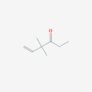 molecular formula C8H14O B13103938 4,4-Dimethylhex-5-en-3-one 