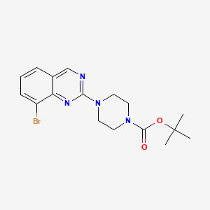 molecular formula C17H21BrN4O2 B13103964 tert-Butyl 4-(8-bromoquinazolin-2-yl)piperazine-1-carboxylate 