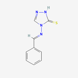 molecular formula C9H8N4S B1310397 4-{[(1E)-phenylmethylene]amino}-4H-1,2,4-triazole-3-thiol CAS No. 40159-48-6