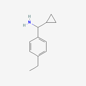 molecular formula C12H17N B13104013 Cyclopropyl(4-ethylphenyl)methanamine 