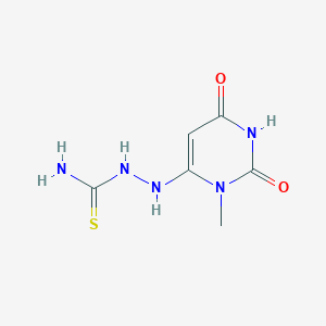 molecular formula C6H9N5O2S B13104026 2-(3-Methyl-2,6-dioxo-1,2,3,6-tetrahydropyrimidin-4-yl)hydrazinecarbothioamide 