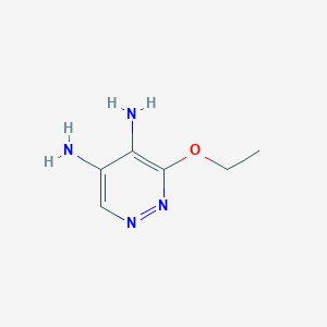 molecular formula C6H10N4O B13104030 3-Ethoxypyridazine-4,5-diamine 
