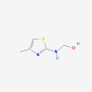 molecular formula C5H8N2OS B13104038 ((4-Methylthiazol-2-yl)amino)methanol 