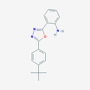 molecular formula C18H19N3O B131041 2-[5-(4-Tert-butylphenyl)-1,3,4-oxadiazol-2-yl]aniline CAS No. 159222-57-8