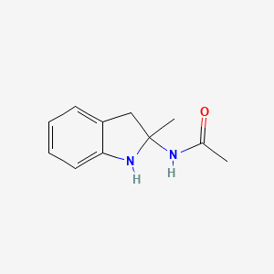 molecular formula C11H14N2O B13104121 N-(2-Methyl-2,3-dihydro-1H-indol-2-yl)acetamide CAS No. 861360-27-2