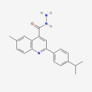 molecular formula C20H21N3O B1310414 2-(4-Isopropylphenyl)-6-methylquinoline-4-carbohydrazide CAS No. 438221-46-6