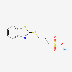 molecular formula C10H11NNaO3S3 B1310421 Sodium 3-(benzothiazol-2-ylthio)-1-propanesulfonate CAS No. 49625-94-7