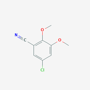 molecular formula C9H8ClNO2 B13104216 5-Chloro-2,3-dimethoxybenzonitrile 
