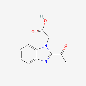 molecular formula C11H10N2O3 B1310422 (2-Acetyl-1H-benzimidazol-1-yl)acetic acid 