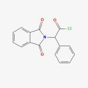 molecular formula C16H10ClNO3 B13104260 (1,3-Dioxo-1,3-dihydro-2h-isoindol-2-yl)(phenyl)acetyl chloride CAS No. 5688-96-0