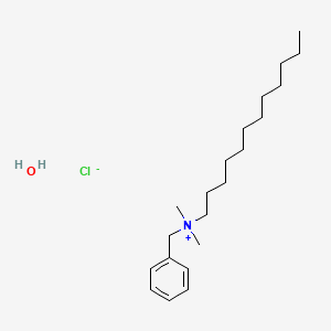 molecular formula C21H40ClNO B13104281 N-Benzyl-N,N-dimethyldodecan-1-aminiumchloridehydrate CAS No. 70621-89-5