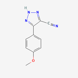 molecular formula C10H8N4O B1310430 5-(4-Methoxyphenyl)-2H-1,2,3-triazole-4-carbonitrile CAS No. 39807-65-3