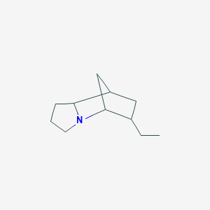 molecular formula C11H19N B13104313 6-Ethyloctahydro-5,8-methanoindolizine 