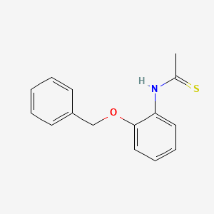 molecular formula C15H15NOS B13104333 N-(2-(Benzyloxy)phenyl)ethanethioamide 