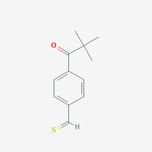 molecular formula C12H14OS B13104344 4-(2,2-Dimethylpropanoyl)thiobenzaldehyde 