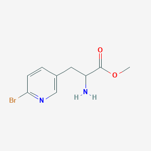 molecular formula C9H11BrN2O2 B13104364 Methyl 2-amino-3-(6-bromopyridin-3-yl)propanoate 