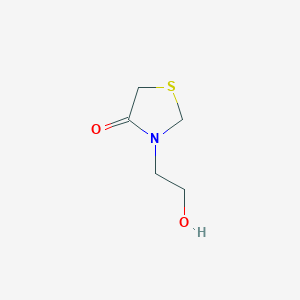 molecular formula C5H9NO2S B13104388 4-Thiazolidinone, 3-(2-hydroxyethyl)- CAS No. 205173-27-9