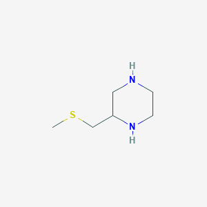 molecular formula C6H14N2S B13104428 2-Methylsulfanylmethyl-piperazine 
