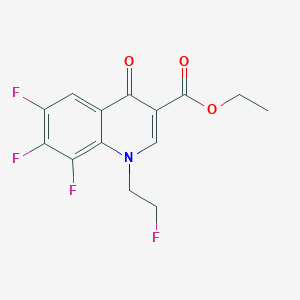 molecular formula C14H11F4NO3 B1310445 Ethyl 6,7,8-trifluoro-1-(2-fluoroethyl)-4-oxo-1,4-dihydroquinoline-3-carboxylate CAS No. 93969-13-2