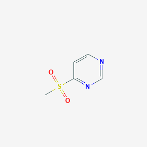 molecular formula C5H6N2O2S B13104481 4-(Methylsulfonyl)pyrimidine 