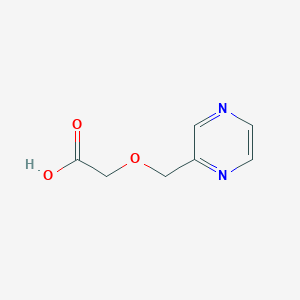 molecular formula C7H8N2O3 B13104499 2-(Pyrazin-2-ylmethoxy)acetic acid 