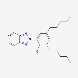 molecular formula C22H29N3O B13104513 2-(2H-Benzo[d][1,2,3]triazol-2-yl)-4,6-dipentylphenol 
