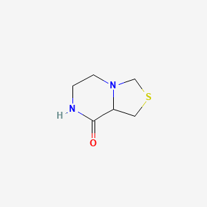 molecular formula C6H10N2OS B13104518 Tetrahydro-1H-thiazolo[3,4-a]pyrazin-8(3H)-one 
