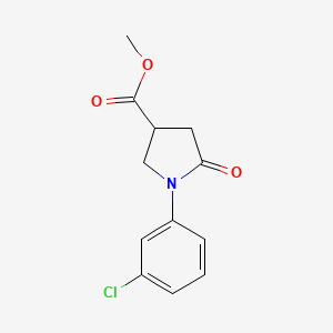 molecular formula C12H12ClNO3 B1310452 Methyl 1-(3-chlorophenyl)-5-oxopyrrolidine-3-carboxylate CAS No. 133747-67-8