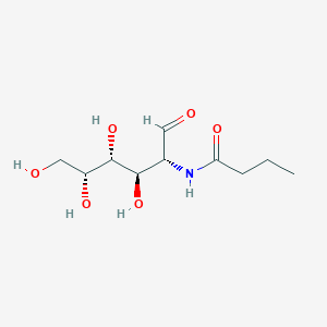 molecular formula C10H19NO6 B13104522 N-((2R,3R,4R,5R)-3,4,5,6-Tetrahydroxy-1-oxohexan-2-yl)butyramide 