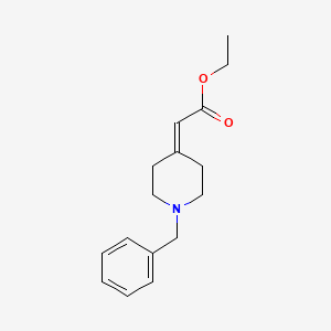 molecular formula C16H21NO2 B1310453 Ethyl 2-(1-benzylpiperidin-4-ylidene)acetate CAS No. 40110-55-2