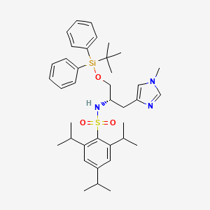 molecular formula C38H53N3O3SSi B13104548 Nalpha-(2,4,6-Triisopropylbenzenesulfonyl)-O-(tert-butyldiphenylsilyl)-pi-methyl-L-histidinol 