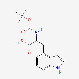 molecular formula C16H20N2O4 B13104590 2-((tert-Butoxycarbonyl)amino)-3-(1H-indol-4-yl)propanoic acid 