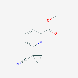 molecular formula C11H10N2O2 B13104597 Methyl 6-(1-cyanocyclopropyl)picolinate 