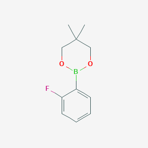 molecular formula C11H14BFO2 B1310469 2-(2-Fluorophenyl)-5,5-dimethyl-1,3,2-dioxaborinane CAS No. 346656-39-1