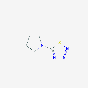 molecular formula C5H8N4S B13104721 5-(Pyrrolidin-1-yl)-1,2,3,4-thiatriazole 