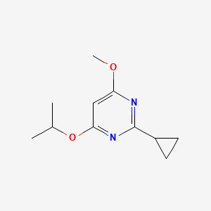 molecular formula C11H16N2O2 B13104729 2-Cyclopropyl-4-isopropoxy-6-methoxypyrimidine 