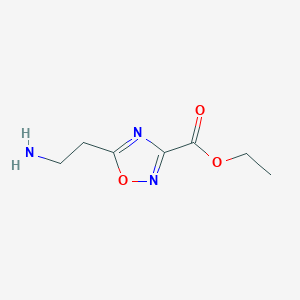 molecular formula C7H11N3O3 B1310477 Ethyl 5-(2-aminoethyl)-1,2,4-oxadiazole-3-carboxylate CAS No. 790207-00-0