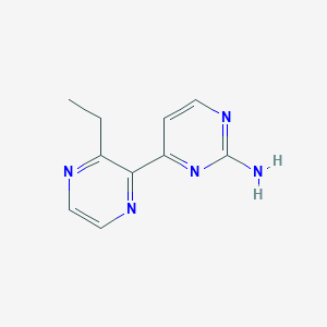 molecular formula C10H11N5 B13104801 4-(3-Ethylpyrazin-2-YL)pyrimidin-2-amine CAS No. 913322-74-4