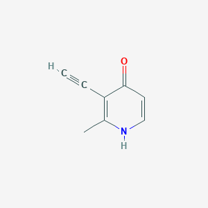 molecular formula C8H7NO B13104820 3-Ethynyl-2-methylpyridin-4-ol 
