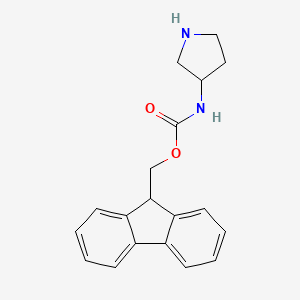 molecular formula C19H20N2O2 B13104835 (9H-Fluoren-9-yl)methyl pyrrolidin-3-ylcarbamate 