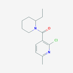 molecular formula C14H19ClN2O B1310486 Piperidine, 1-[(2-chloro-6-methyl-3-pyridinyl)carbonyl]-2-ethyl- CAS No. 613660-46-1
