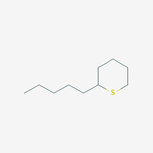 molecular formula C10H20S B13104863 2-Pentyltetrahydro-2H-thiopyran CAS No. 17912-27-5