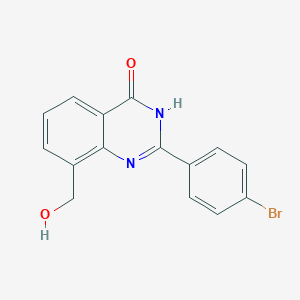 molecular formula C15H11BrN2O2 B13104869 2-(4-Bromophenyl)-8-(hydroxymethyl)quinazolin-4(3H)-one 